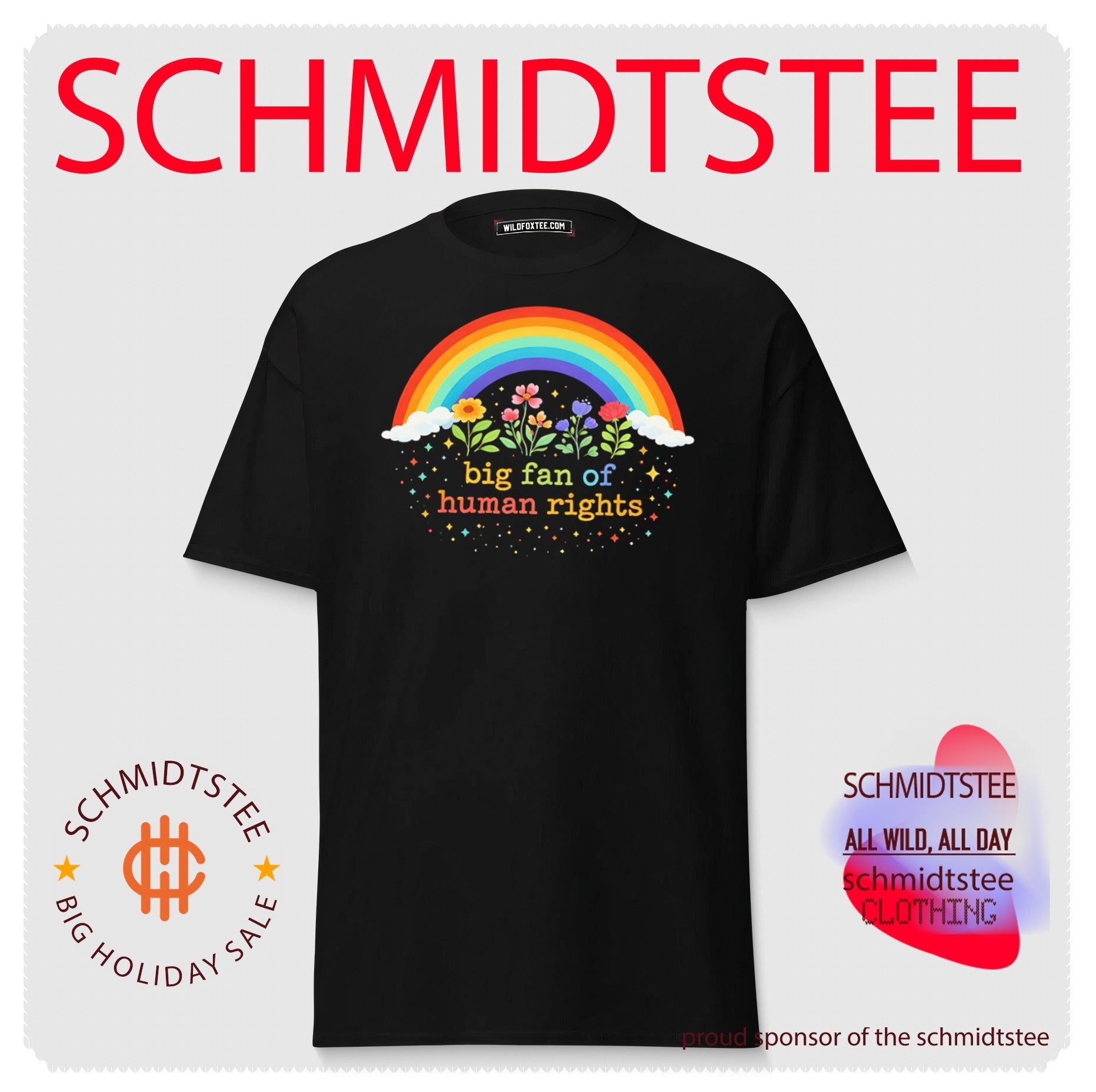 Rainbow big fan of human rights shirt