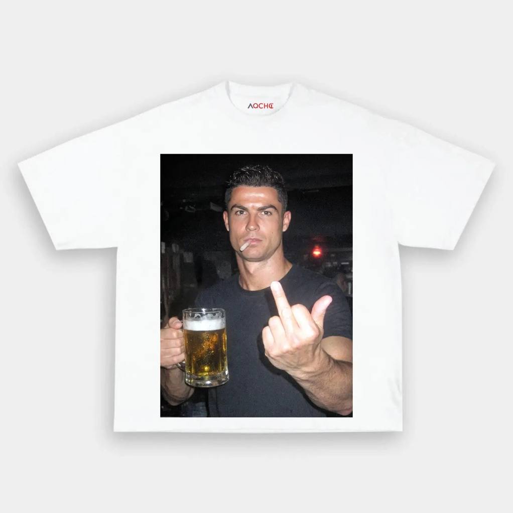 Ronaldo Drunk After Hours Middle Finger Shirt