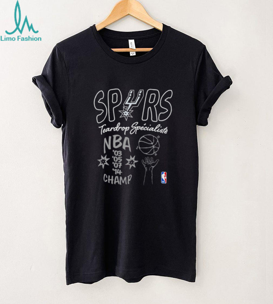 San Antonio Spurs Teardrop Specialiste NBA ’03 ’05 ’07 ’14 Champ shirt