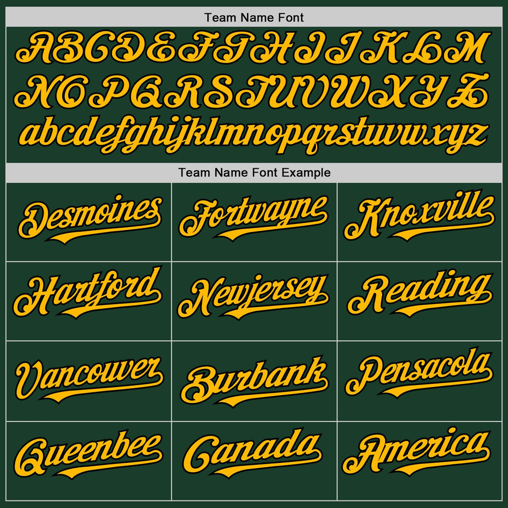Custom Green Gold-Black Authentic Sleeveless Baseball Jersey