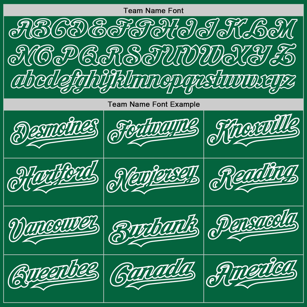 Custom Kelly Green White Pinstripe White Two-Button Unisex Softball Jersey