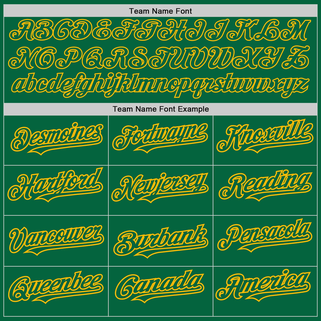 Custom Kelly Green Gold Pinstripe Gold Two-Button Unisex Softball Jersey