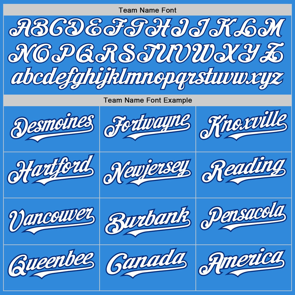 Custom Electric Blue Royal Pinstripe White Two-Button Unisex Softball Jersey