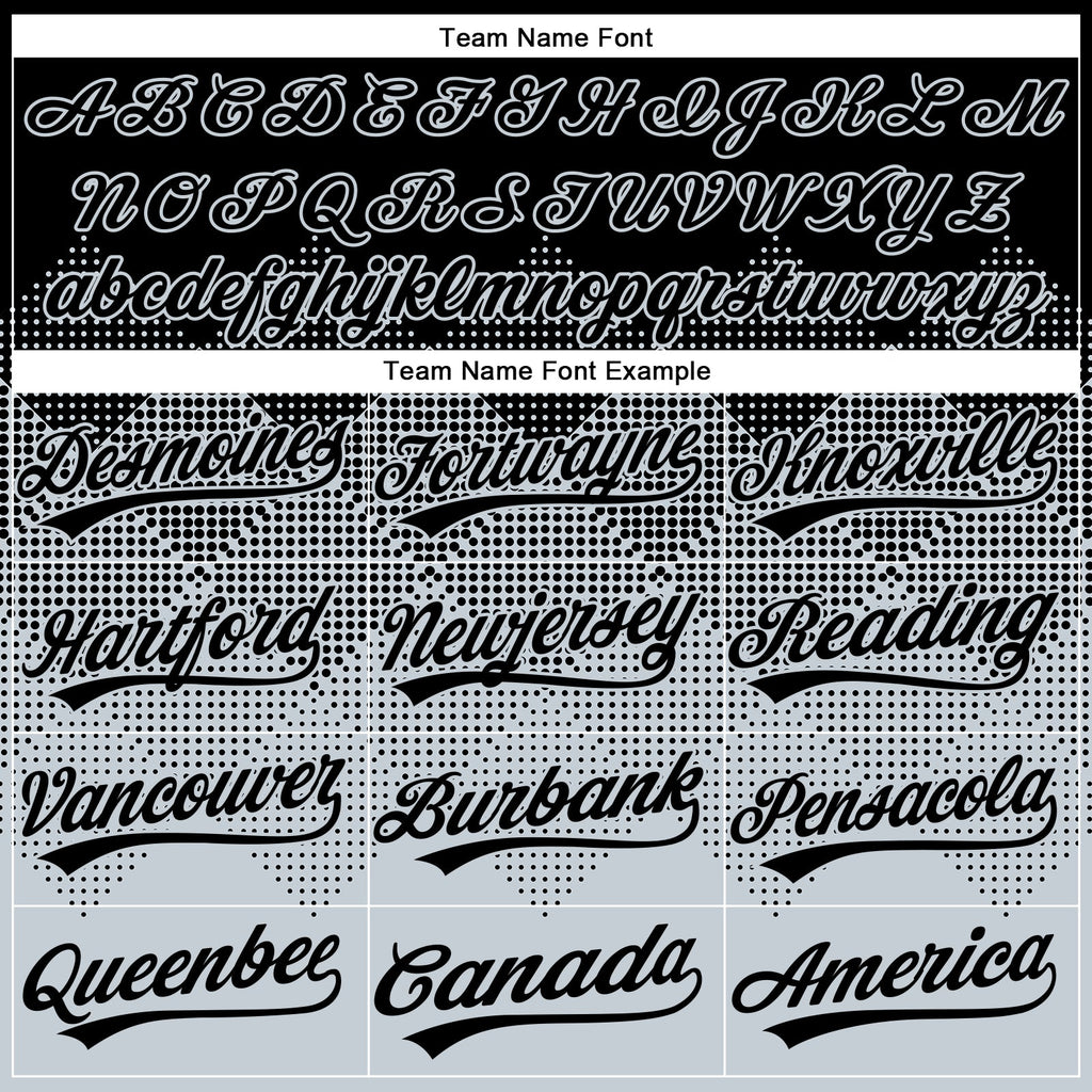 Custom Black Silver 3D Gradient Square Shape Two-Button Unisex Softball Jersey