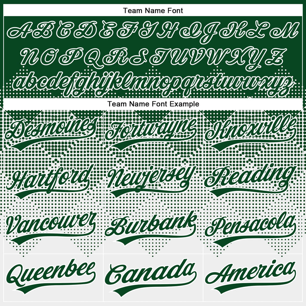 Custom Green White 3D Gradient Square Shape Two-Button Unisex Softball Jersey