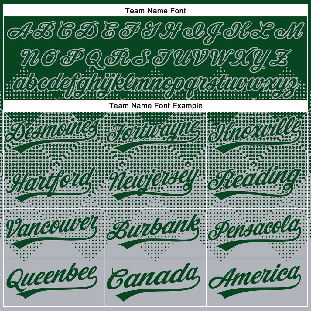 Custom Green Gray 3D Gradient Square Shape Two-Button Unisex Softball Jersey