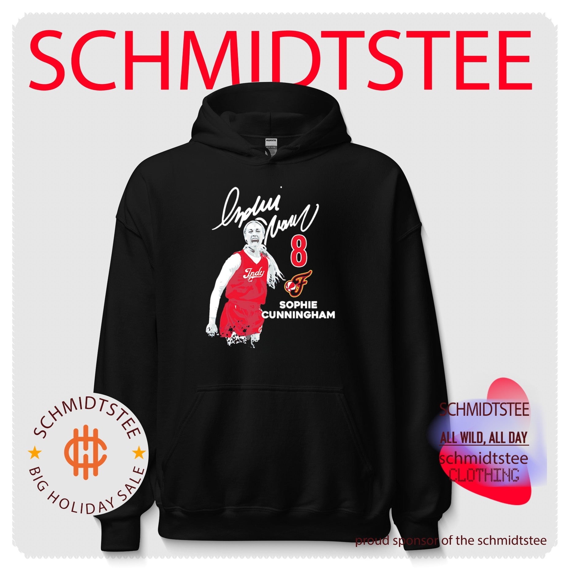 Sophie Cunningham Indiana Fever Distressed Player Portrait signature shirt