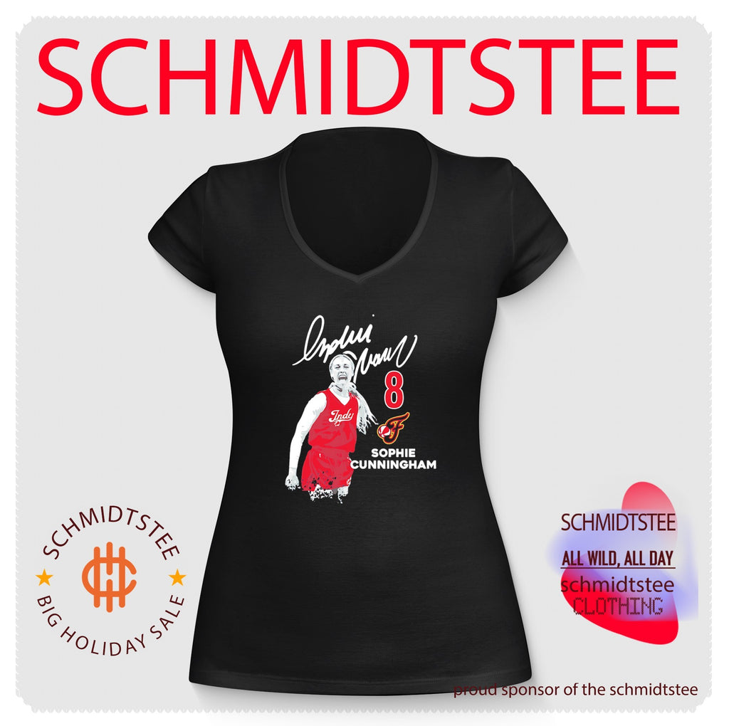 Sophie Cunningham Indiana Fever Distressed Player Portrait signature shirt
