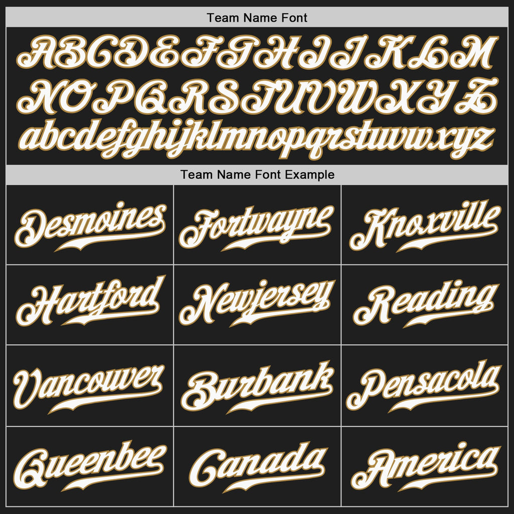 Custom Black White-Orange Authentic Split Fashion Baseball Jersey