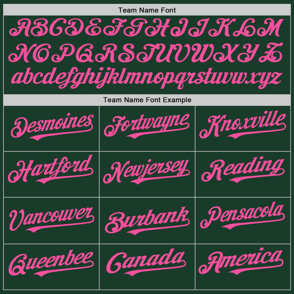 Custom Green White-Pink Pinstripe Authentic Split Fashion Baseball Jersey