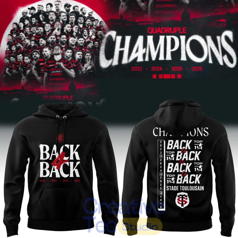 Stade Toulousain Rugby Back four Back Champions Hoodie