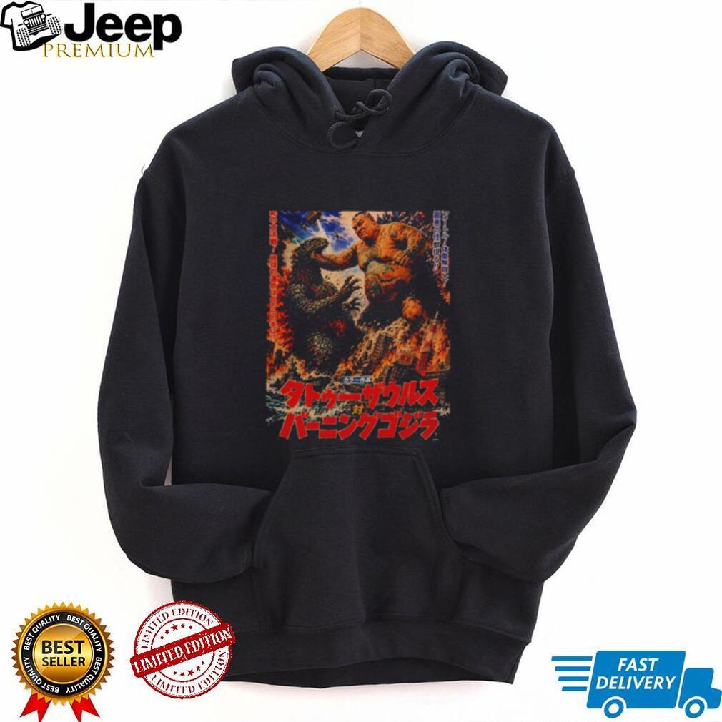 Tattoo Saurus vs Burning Godzilla Movie Poster shirt