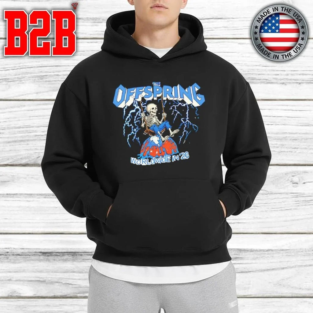 The Offspring Worldwide Tour 2026 Swinging Skeleton Shirt Unisex