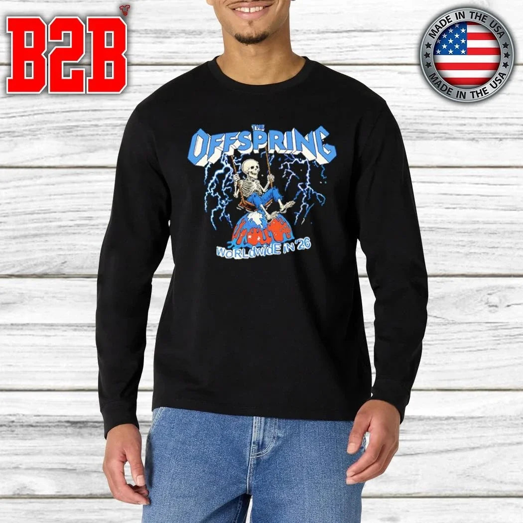 The Offspring Worldwide Tour 2026 Swinging Skeleton Shirt Unisex