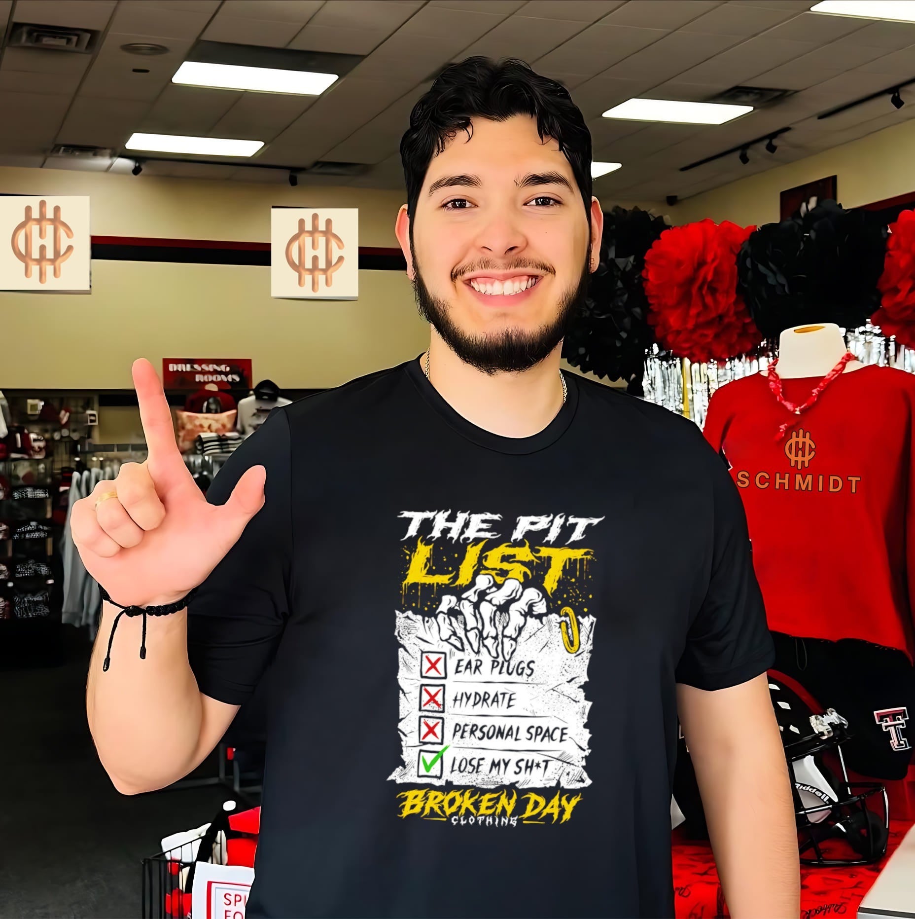 The Pit List Broken Day Clothing Mosh Pit Checklist shirt