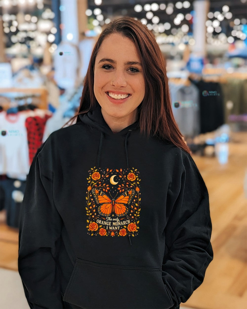 The only orange monarch I want butterfly and flowers shirt