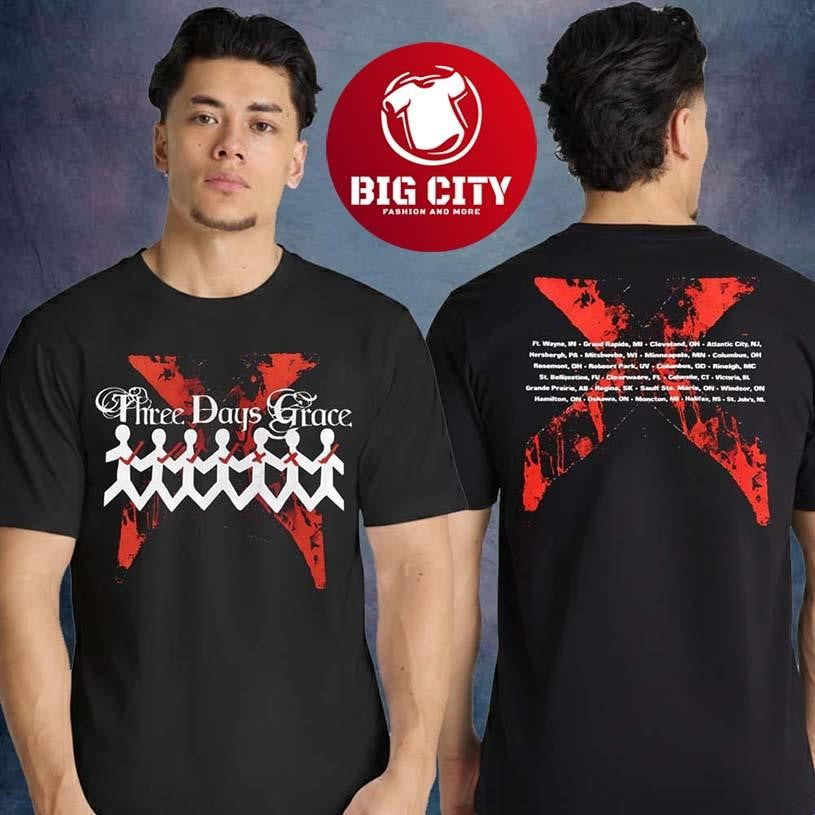 Three Days Grace Tour 2026 Two X Two Sided Shirt Unisex