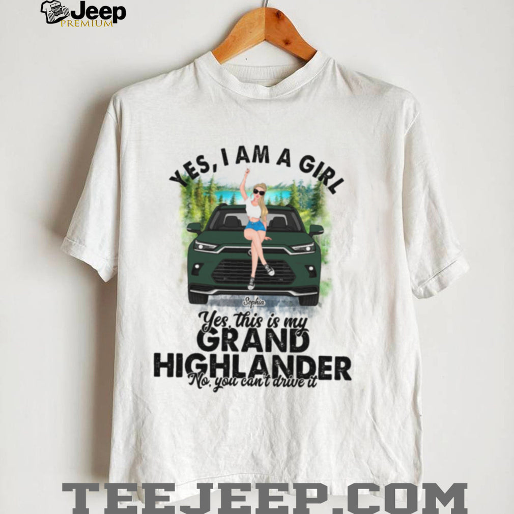 Toyota Grand Highlander Girl Car Owner Custom Name Shirt