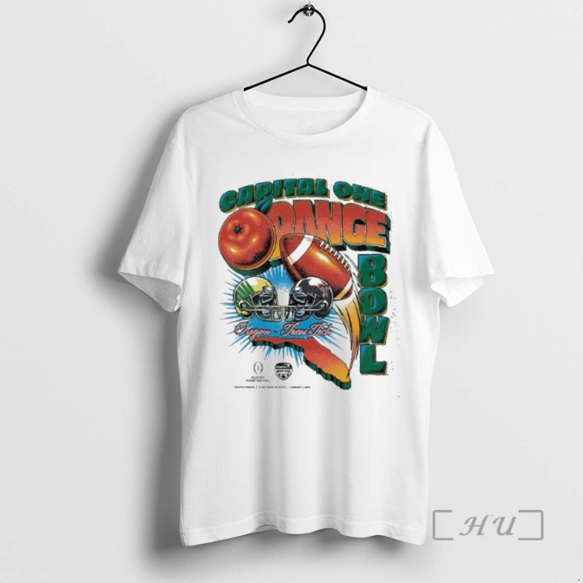 Trending Florida Map Capital One Orange Bowl 2026 Oregon Vs Texas Tech Vintage Matchup Premium