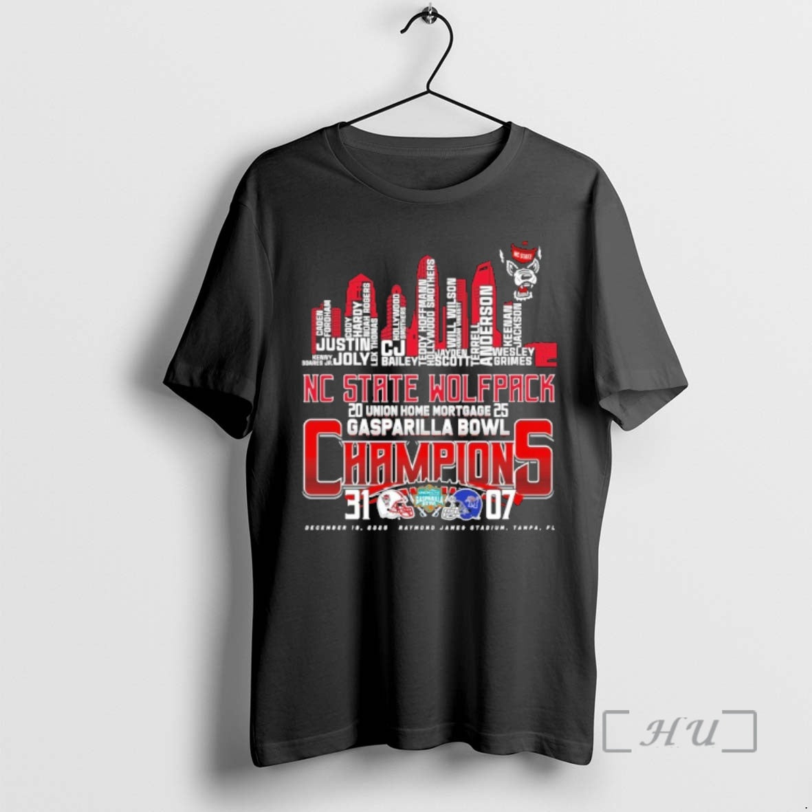 Trending Nc State Wolfpack 20 Union Home Mortgage 25 Gasparilla Bowl Champions Premium T Shirts