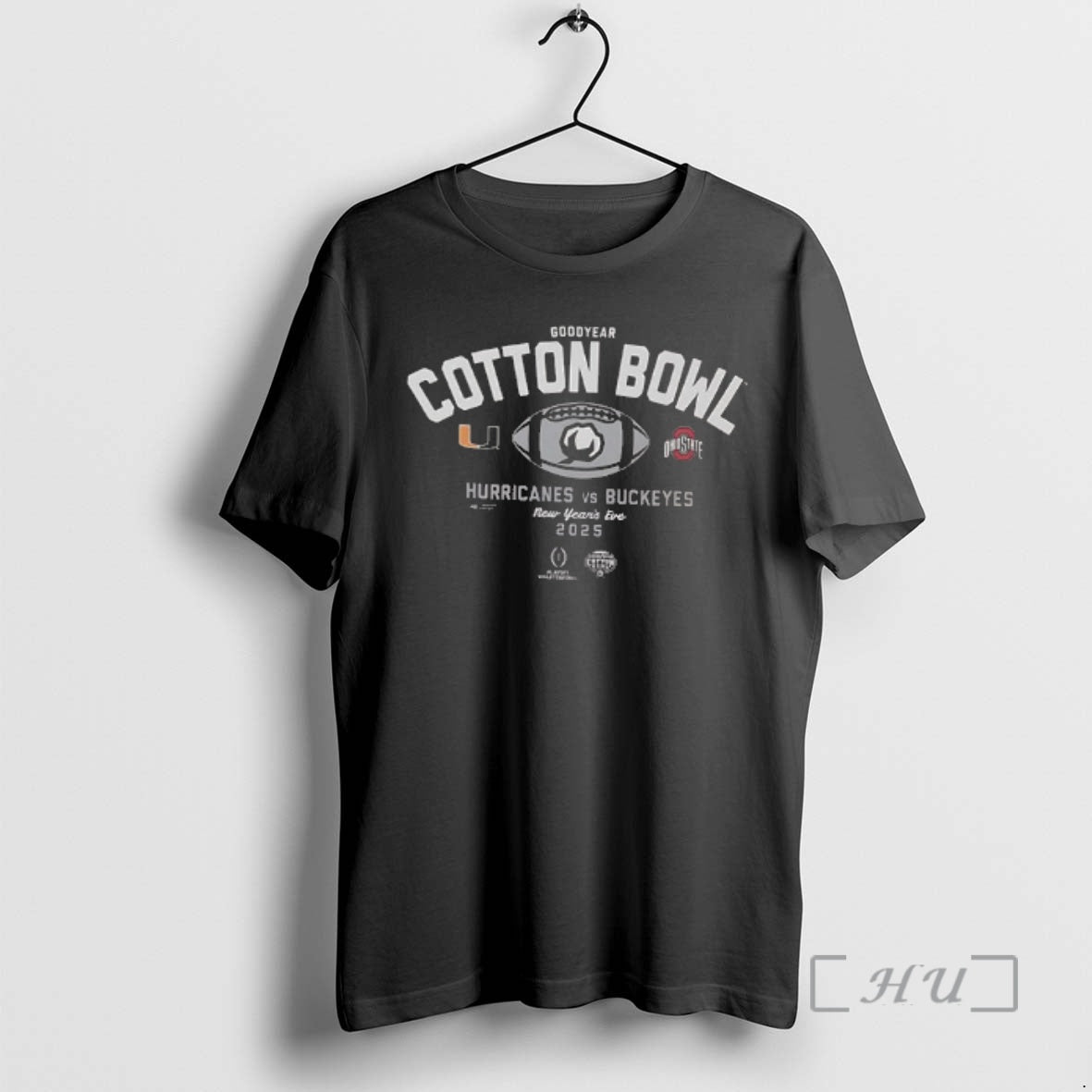 Trending Ohio State Vs Miami 2025 Goodyear Cotton Bowl New Years Eve 2 Sided Premium