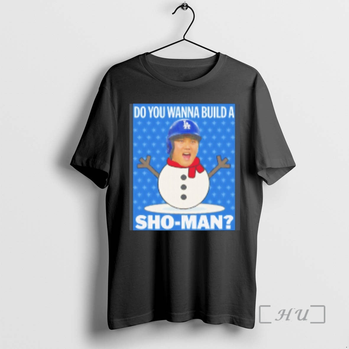 Trending Shohei Ohtani Do You Wanna Build A Sho Man Ugly Christmas Premium T Shirts