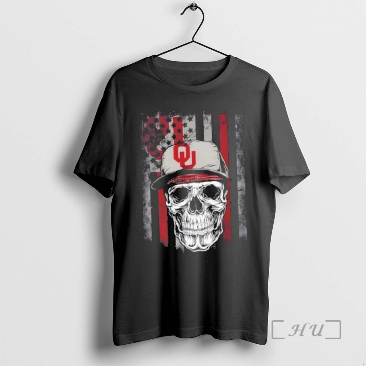 Trending Skull Wearing A Cap Oklahoma Sooners Us Flag