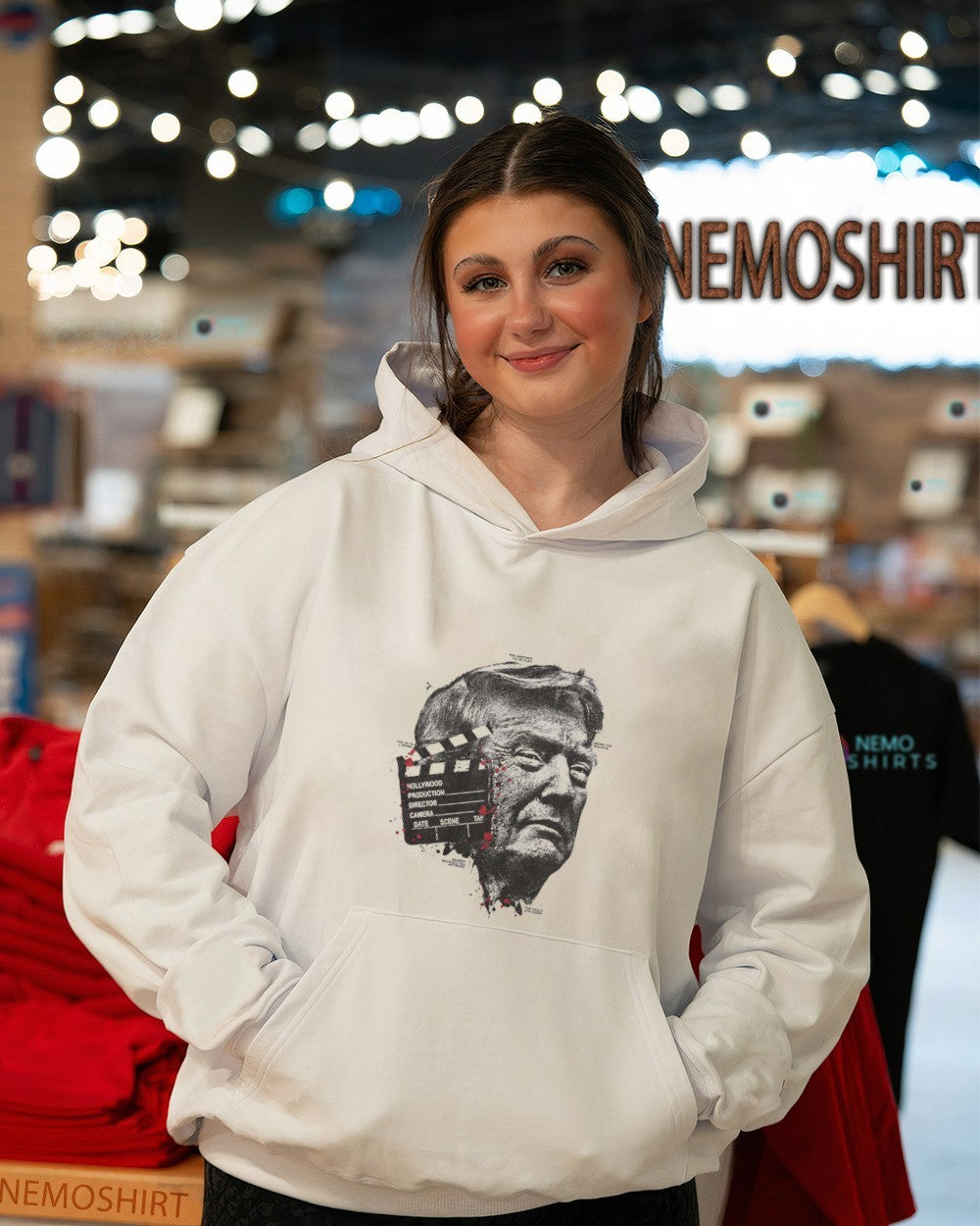 Trump Hollywood for another false flag the us is a stage shirt