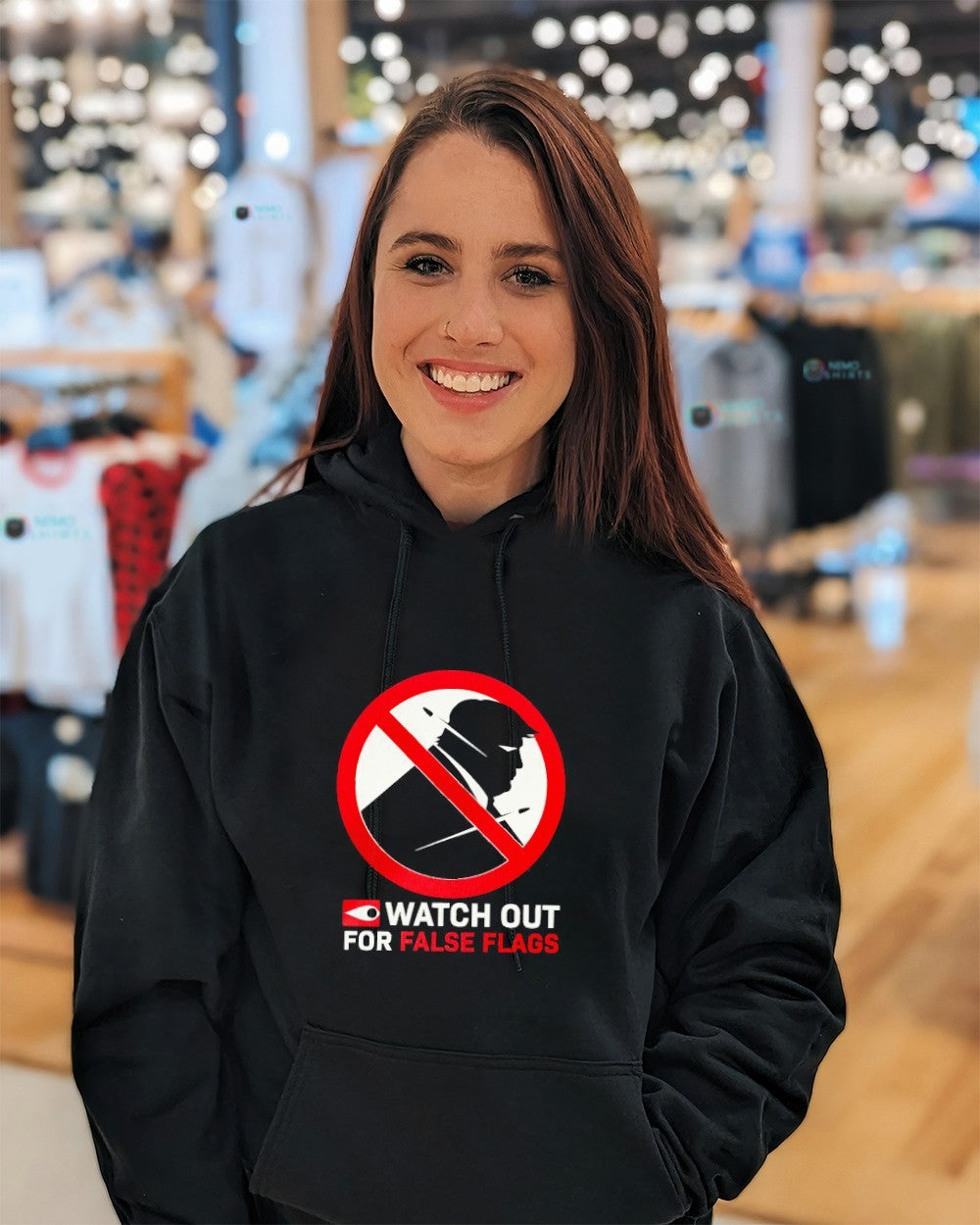 Trump watch out for false flags silhouette shirt
