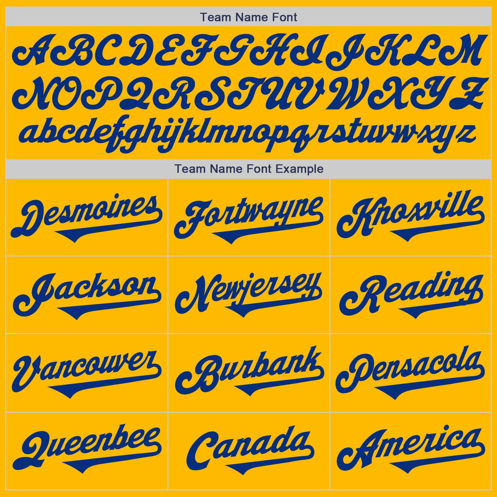 Custom Gold Royal Authentic Two Tone Baseball Jersey