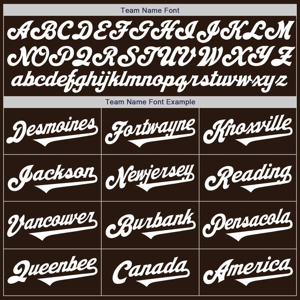 Custom Brown White Authentic Two Tone Baseball Jersey