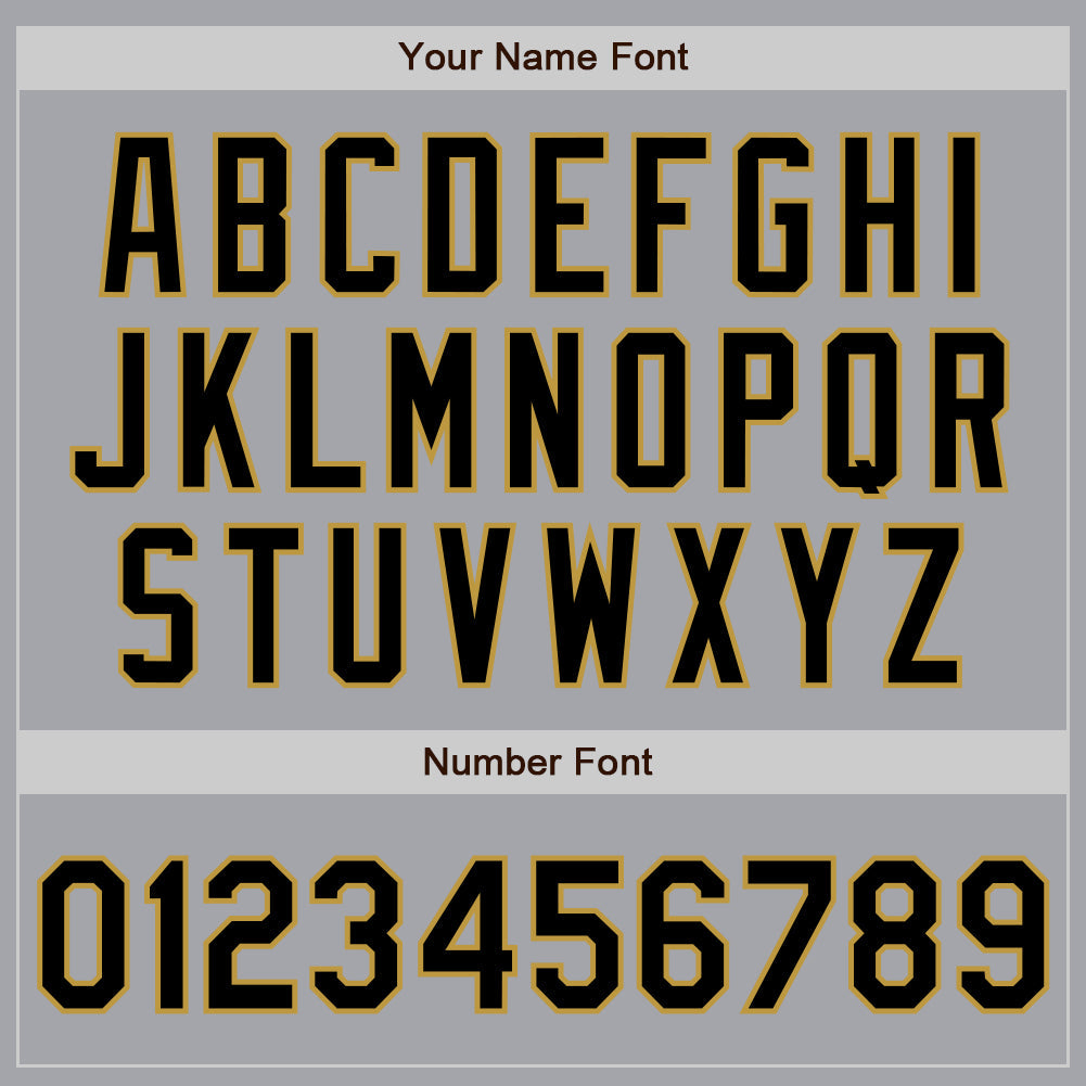 Custom Gray Black-Old Gold Authentic Two Tone Baseball Jersey