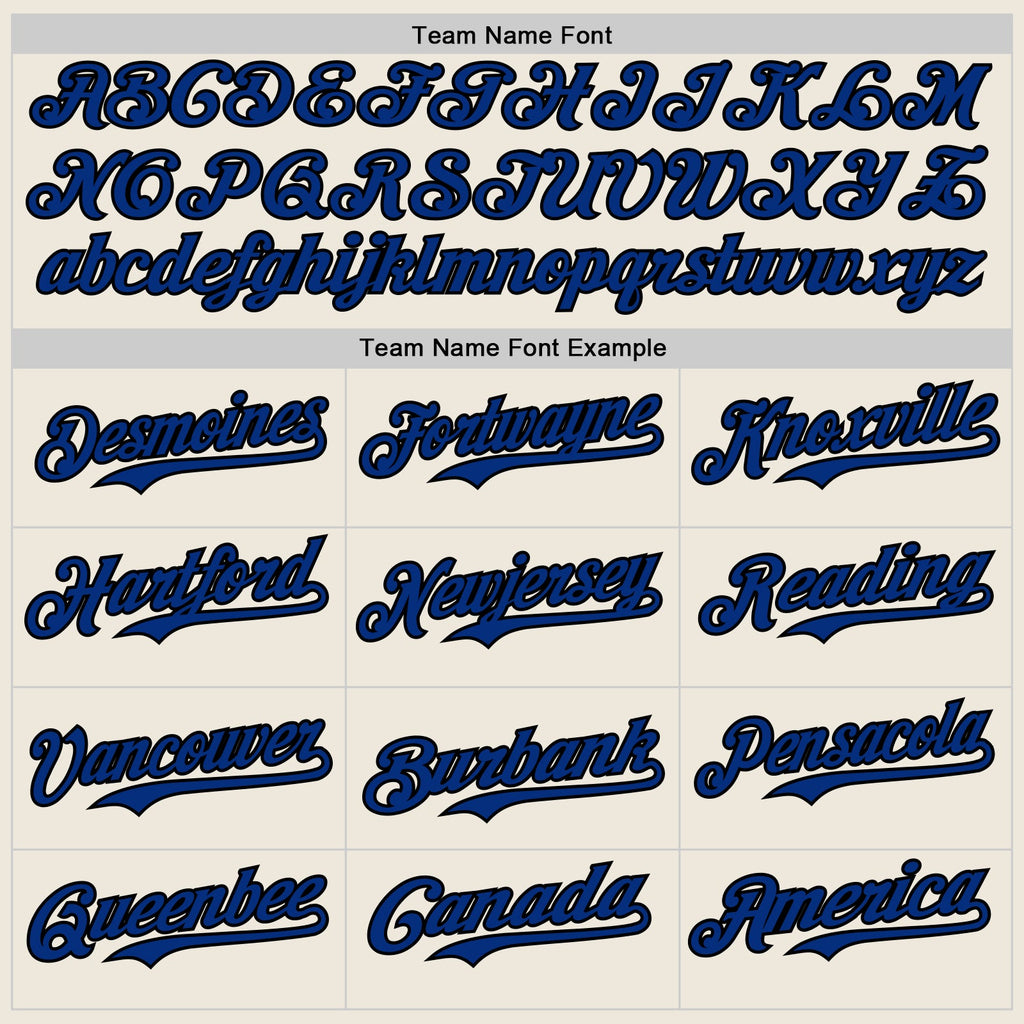 Custom Cream Royal Pinstripe Black Authentic Two Tone Baseball Jersey