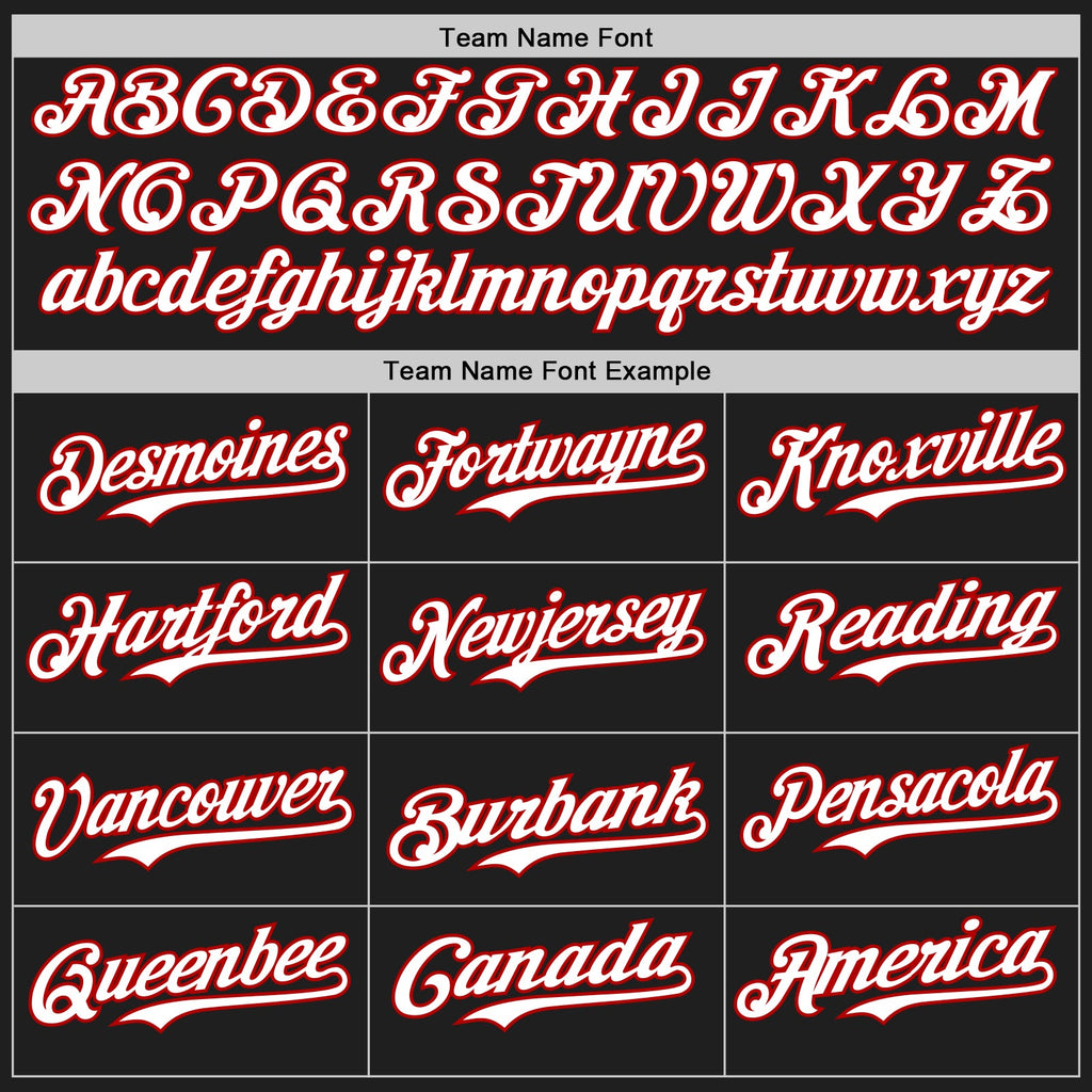 Custom Black Red Pinstripe White Authentic Two Tone Baseball Jersey