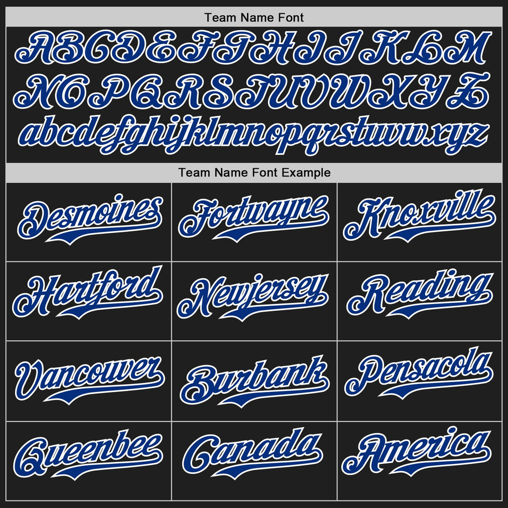 Custom Black Royal Pinstripe White Authentic Two Tone Baseball Jersey