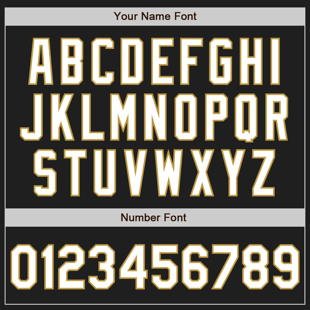 Custom Black Old Gold Pinstripe White Authentic Two Tone Baseball Jersey