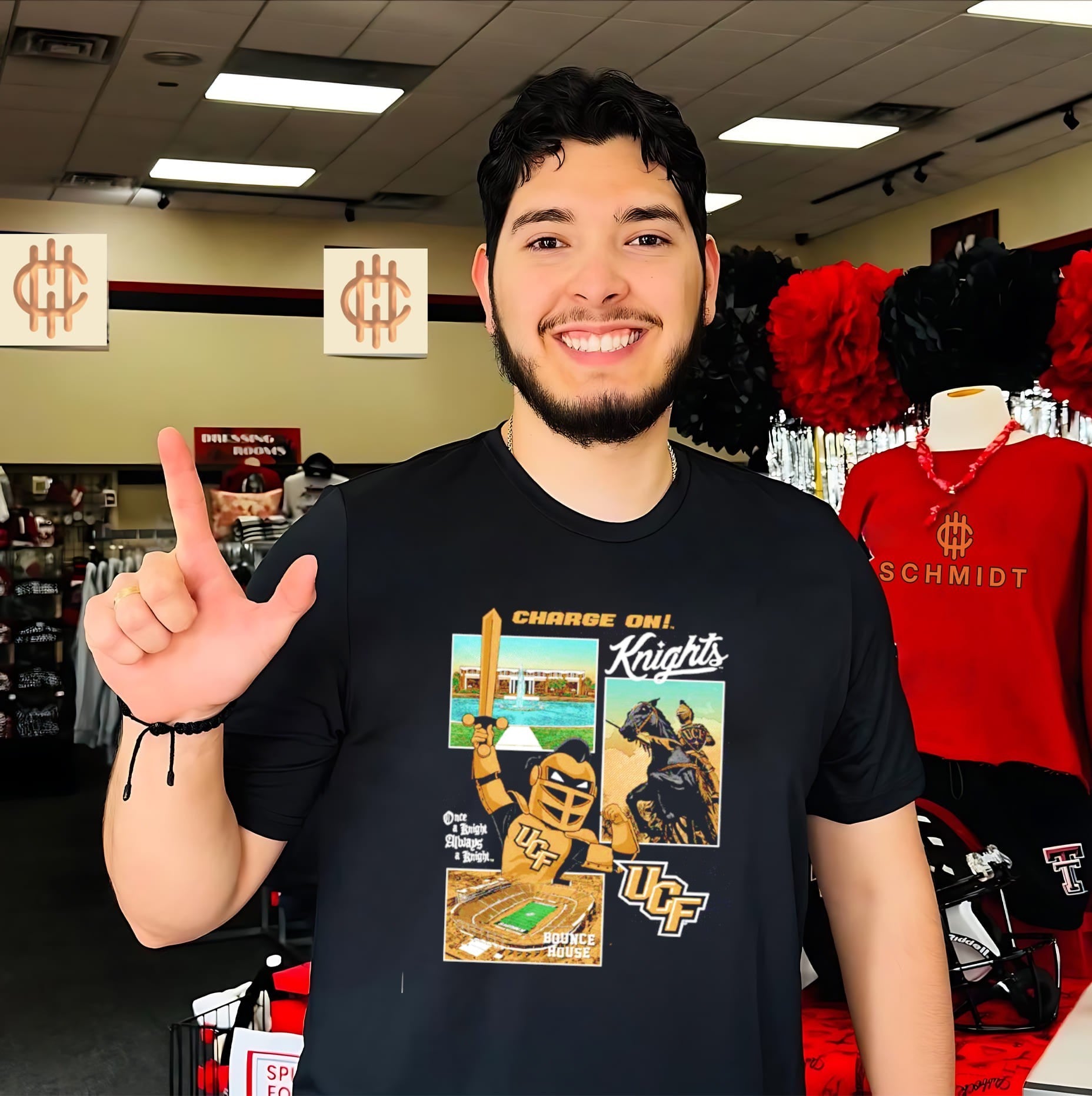 UCF Knights Charge On Once a Knight Always a Knight Bounce House shirt