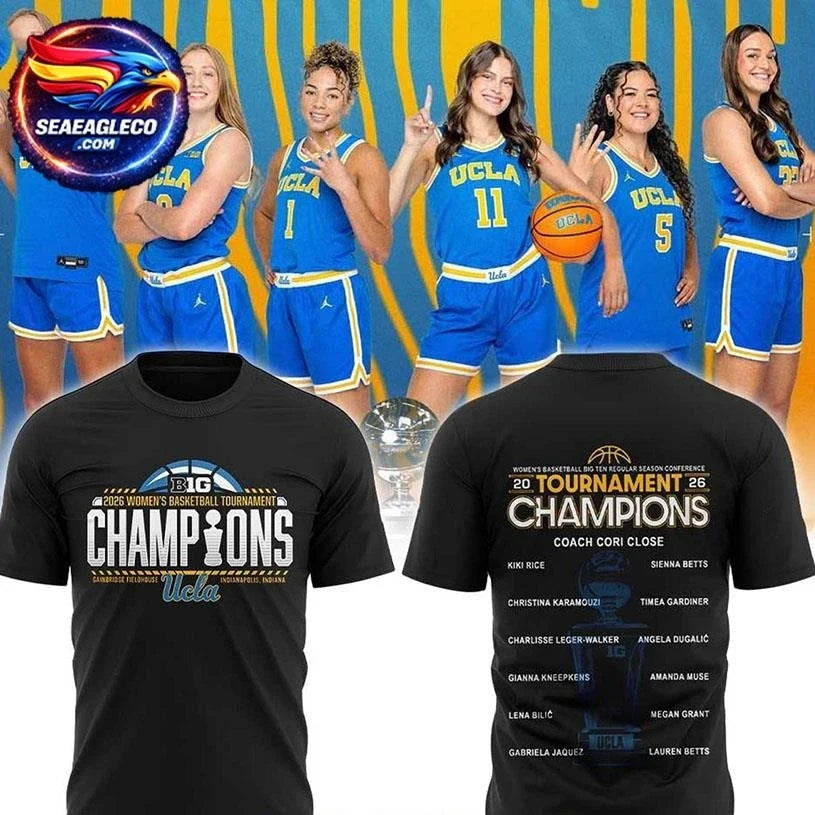 UCLA Bruins 2026 Big Ten Regular Season Conference Champions Two Sided Shirt Unisex
