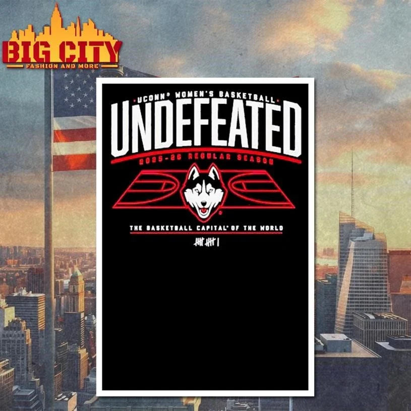 UConn Huskies WBB Undefeated 2025-26 Regular Season Shirt Unisex