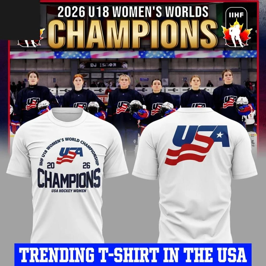 USA Team Hockey U18 Women’s World Champions 2026 Shirt Unisex