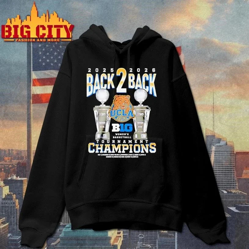 Ucla Bruins 2025 2026 back 2 back Tournament Champions trophies Shirt Unisex