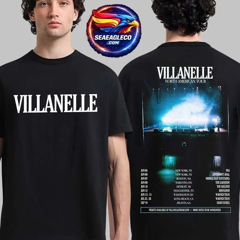 Villanelle North American Tour 2026 City Dates Two Sided Shirt Unisex