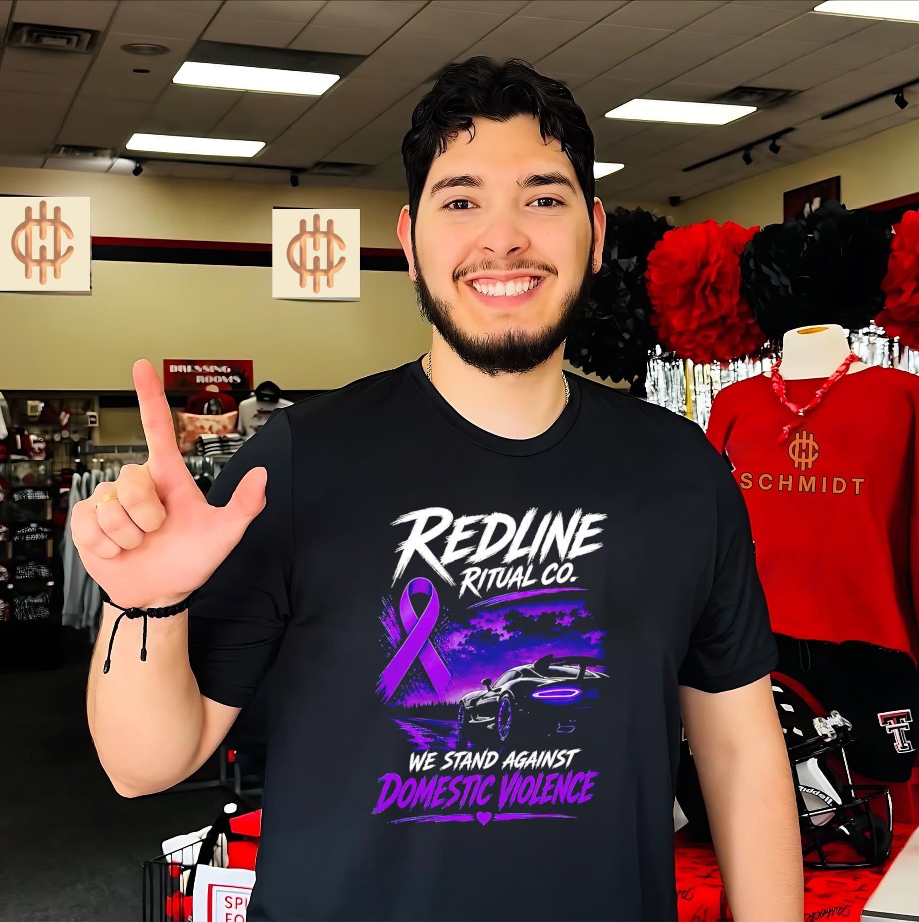 We stand against Domestic Violence Ribbon shirt