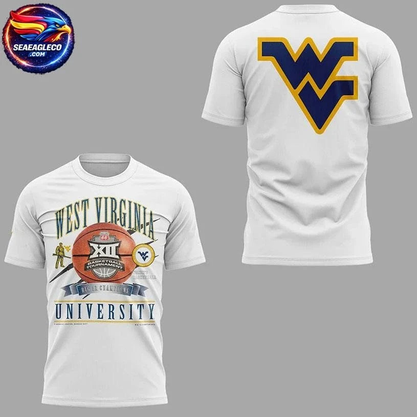 West Virginia Mountaineers BIG 12 TOURNAMENT CHAMPIONS Two Sided Shirt Unisex