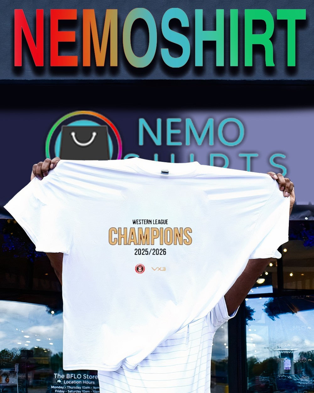 Western League Champions 2025 2026 shirt