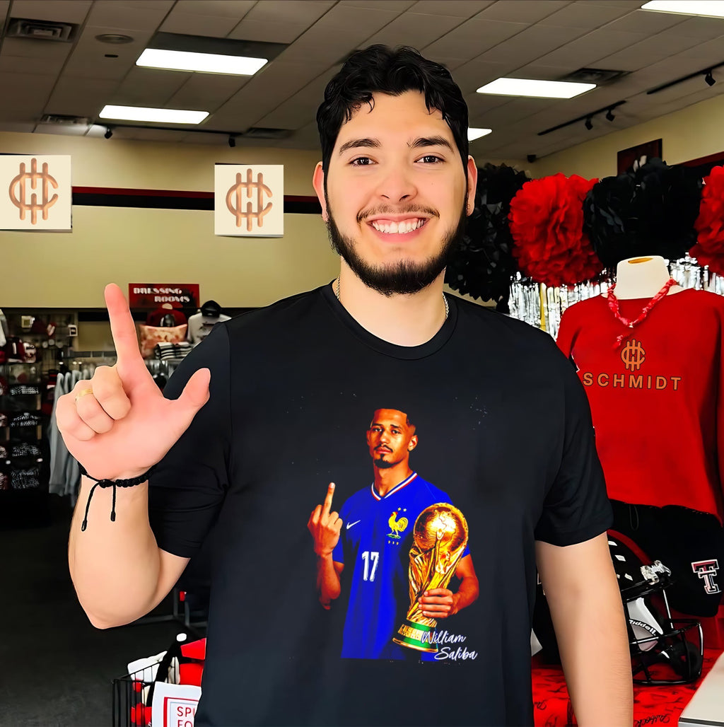 William Saliba France National Team World Cup middle finger shirt