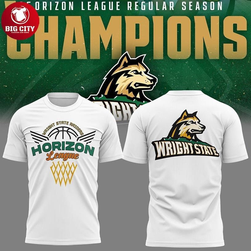 Wright State Raiders Horizon League Champions 2026 Two Sided Shirt Unisex