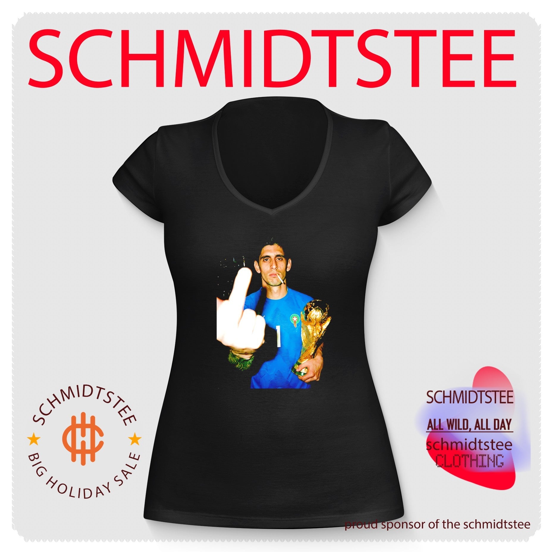 Yassine Bounou Morocco FC trophy and middle finger shirt
