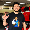 Yassine Bounou Morocco FC trophy and middle finger shirt