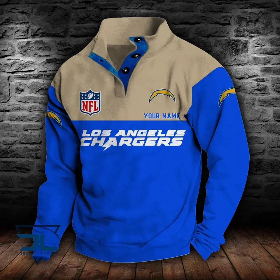 Los Ang eles Chargers Stand Collar Sweatshirts